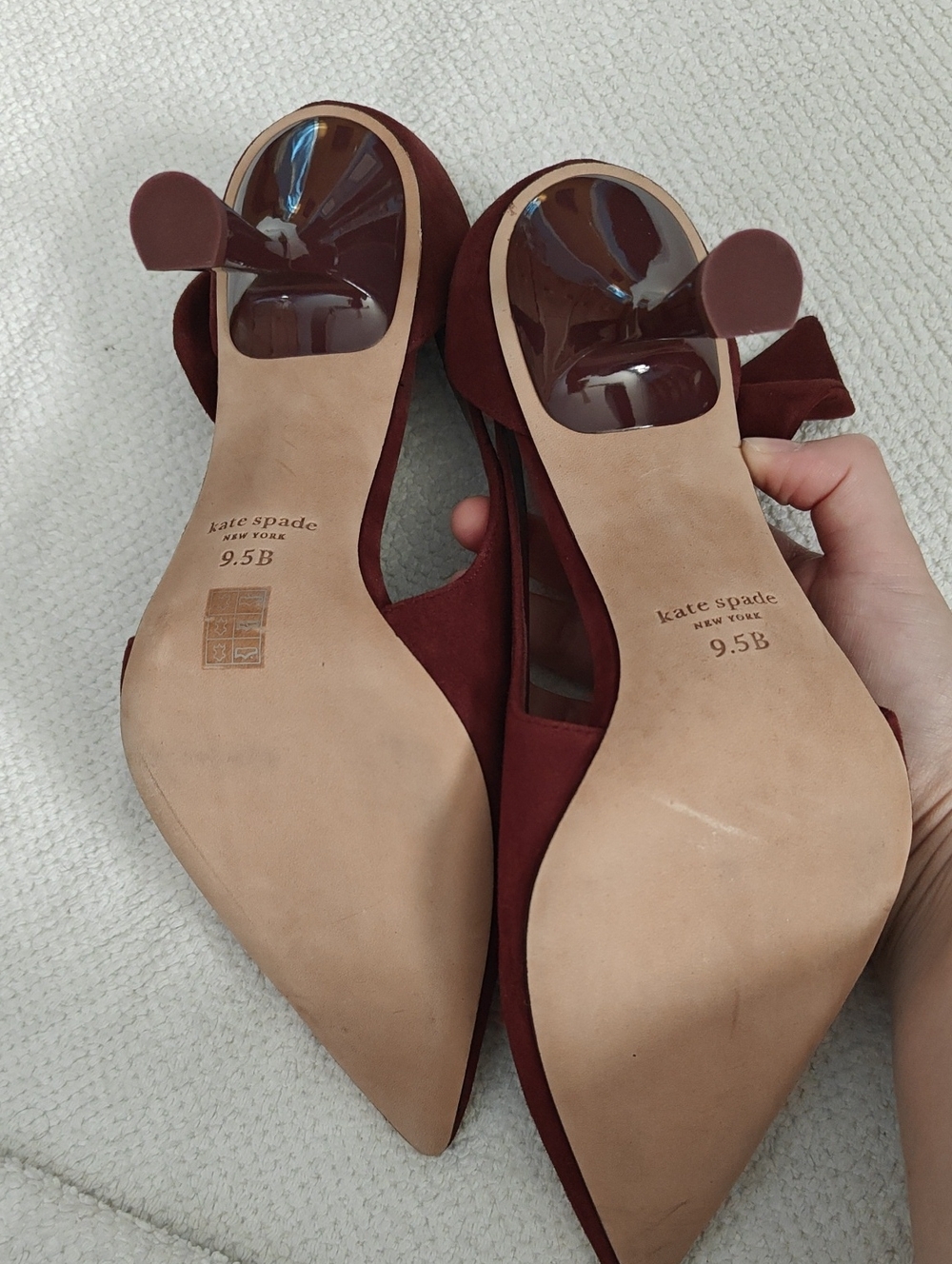 Kate Spade Burgundy Bunnie Pumps 9.5B EUC - Picture 3 of 8